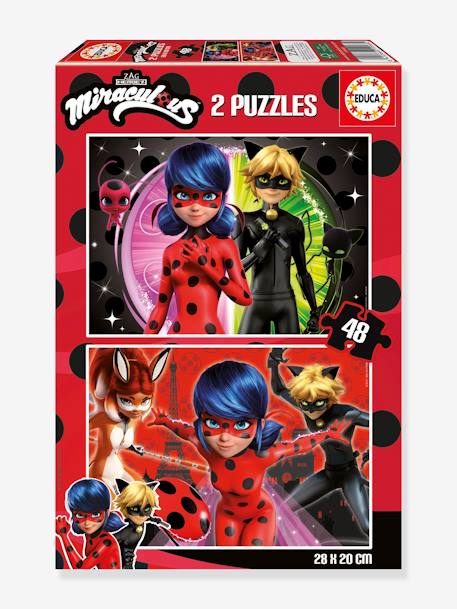 Two 48-Piece Puzzles, Miraculous: The Adventures of Ladybug - EDUCA multicoloured 