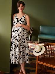 Maternity-Long Dress with Straps, for Maternity