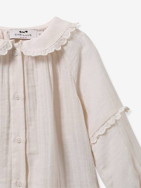 Blouse in Organic Cotton for Babies, by CYRILLUS ecru 