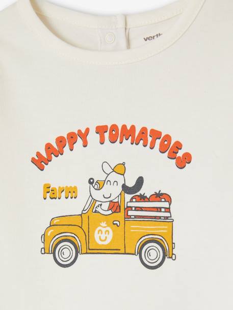 T-Shirt for Babies, 'Farmer' ecru 
