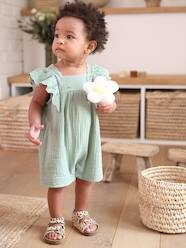 -Playsuit in Cotton Gauze for Babies