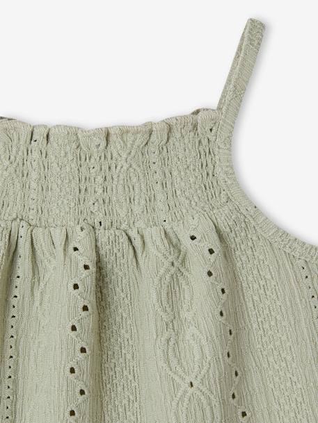 Strappy Fancy Knit Top for Babies sage green 