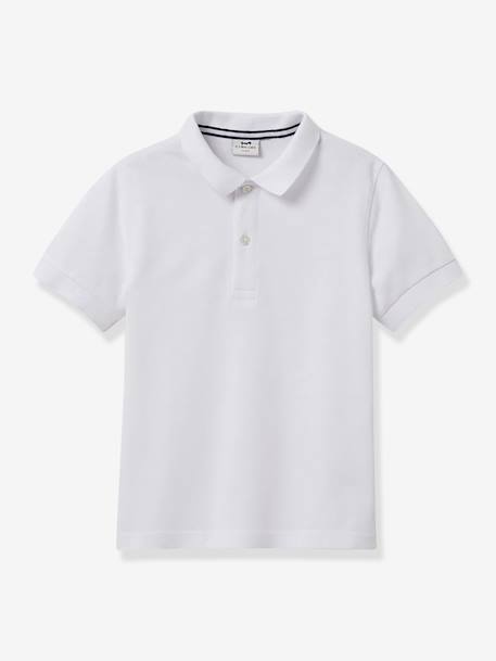 Organic Cotton Polo Shirt for Boys, by CYRILLUS white 