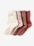 Pack of 4 Pairs of 'Little' Socks for Babies cappuccino+old rose 