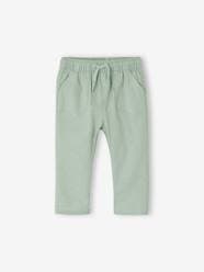 Baby-Trousers & Jeans-Lightweight Trousers in Linen & Cotton, for Babies