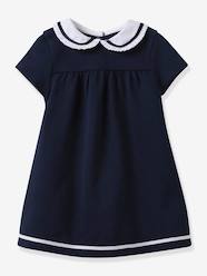 Baby-Dresses & Skirts-Dress in Organic Cotton Piqué Knit for Babies