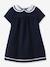 Dress in Organic Cotton Piqué Knit for Babies navy blue 