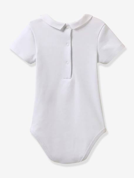 Bodysuit with Small Collar, in Organic Cotton, by CYRILLUS for Babies white 
