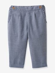 -Trousers in Chambray for Babies, by CYRILLUS