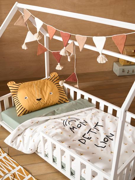 Duvet Cover for Babies, 'Mon petit lion' Theme White/Print 