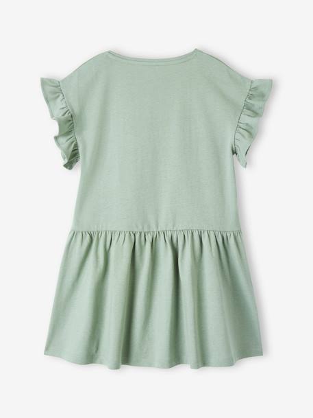 Fancy Animation Dress for Girls grey green+mauve+navy blue 