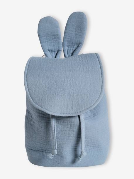 Backpack in Cotton grey blue+taupe 