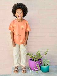 -Striped Trousers, Loose Cut, in Cotton/Linen, for Boys