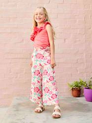 Girls-Floral Print Trousers