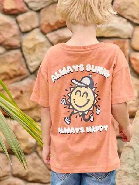 T-Shirt with Large Motif on the Back, for Boys apricot 