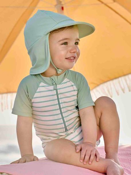 UV Protection Swimsuit for Baby Boys sage green 