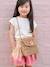 Braided Rope-Like Shoulder Bag with Flowers for Girls wood 