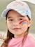 Cap for Girls, 'Cool Girls Club' striped blue 