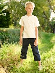 Boys-Cropped Lightweight Trousers Convert into Bermuda Shorts, for Boys
