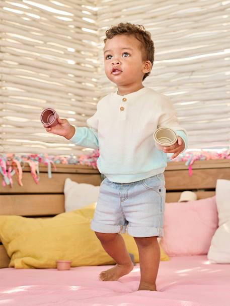 Denim Shorts for Babies BLUE MEDIUM WASCHED 