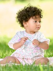 Baby-Blouses & Shirts-Blouse with Flower Motifs for Babies