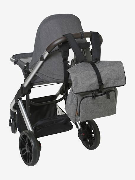 Changing Backpack in Recycled Polyester, Walk & Roll Grey 