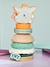 LILLIPUTIENS stacking pyramid green+rose 