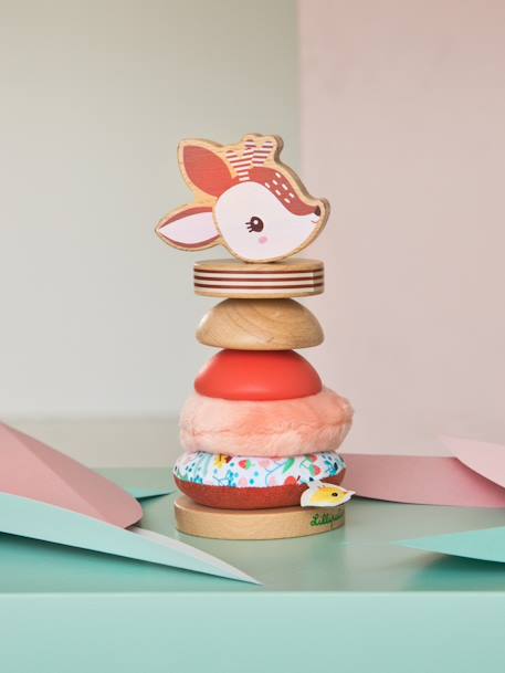 LILLIPUTIENS stacking pyramid green+rose 
