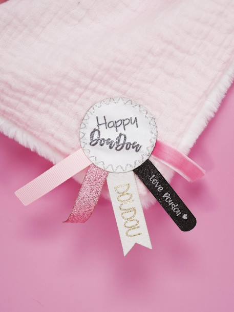 Happy 25 cm Cuddle Cloth - DOUDOU ET COMPAGNIE rose 