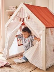 Toys-Role Play Toys-Tents & Teepees-House-Shaped Tent in FSC® Wood & Fabric