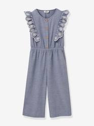 Girls-Dungarees & Playsuits-Ruffled, Embroidered Jumpsuit for Girls by CYRILLUS