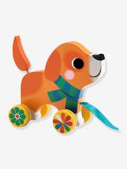Toys-Lou, the Wooden Pull-Along Dog - DJECO
