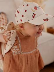 Cap with Apple Prints for Baby Girls