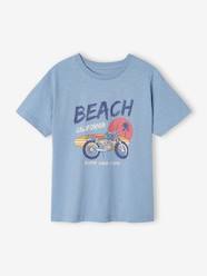 Boys-Tops-T-Shirt with "Surf and Ride" Motif for Boys