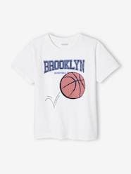 Boys-Tops-T-Shirts-T-Shirt with Basketball Motif & Details in Relief for Boys