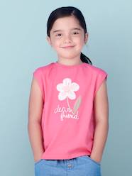 -Sleeveless Top with Bird, for Girls