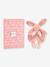 Bunny Soft Toy - DOUDOU ET COMPAGNIE rose+sage green+sandy beige 