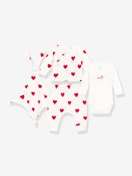 Baby-3-Piece Heart Ensemble with Bunny Comforter Gift Set for Newborns by PETIT BATEAU
