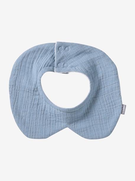Pack of 3 Bibs with Fancy Collar sky blue 