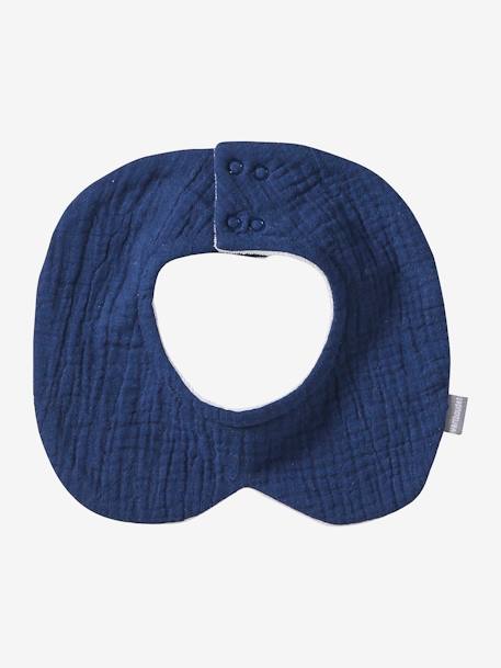 Pack of 3 Bibs with Fancy Collar sky blue 