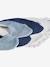 Pack of 3 Bibs with Fancy Collar sky blue 