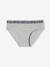 Pack of 5 'Happy everyday' Briefs for Girls marl grey 