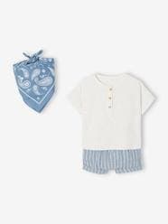 Baby-Outfits-Shirt + Shorts + Bandana Ensemble for Babies