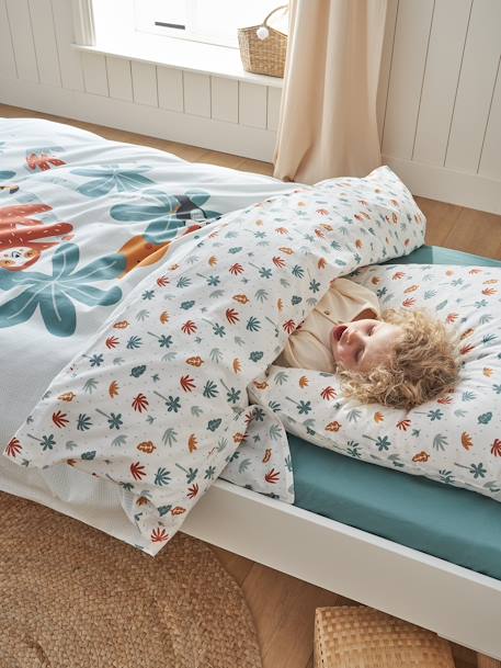 Magicouette Bed Linen Set in Recycled Cotton for Children, Animals multicoloured 