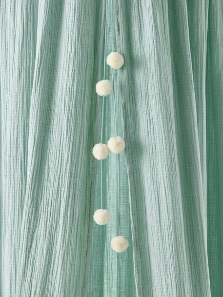 Bed Canopy in Cotton Gauze, EAU DE ROSE Theme cinnamon+Light Pink+sage green+sand beige 