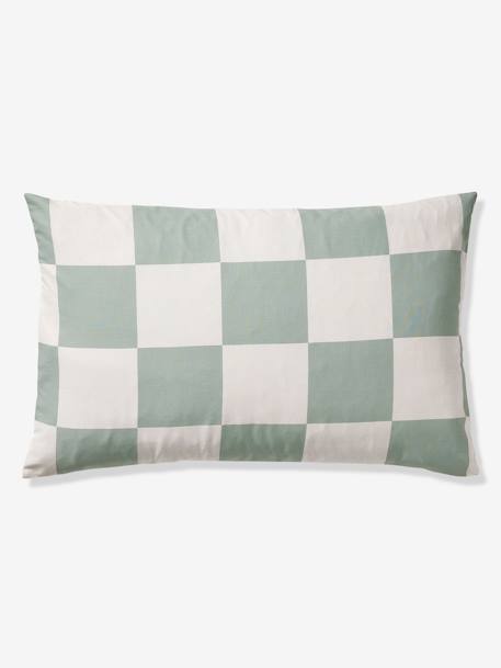 Duvet Cover + Pillowcase Set for Children chequered green 