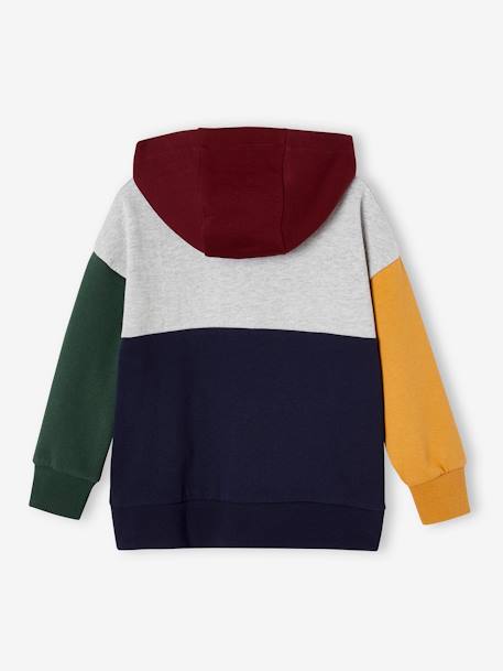 Colourblock Hoodie for Boys, Basics hazel+multicoloured 