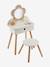FSC®100% Straw Dressing Table + Accessories, in Certified Wood rose+white 