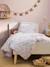 Essentials Duvet Cover + Pillowcase Set, Rainbow Flowers printed white 