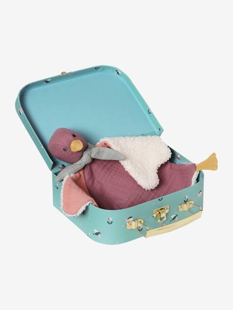 Bag with Comforter Bird in Dual Fabric rose 